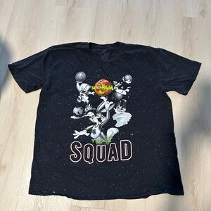Vintage Space Jam Looney Tune Squad Black T-Shirt XXL